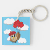 Niedliches Schellen mit Herzblasen Schlüsselanhänger (Rückseite)