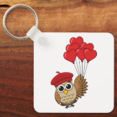 Niedliches Schellen mit Herzblasen Schlüsselanhänger (Vorderseite)