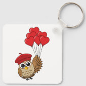 Niedliches Schellen mit Herzblasen Schlüsselanhänger (Rückseite)