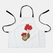 Niedliches Schellen mit Herzblasen Schürze (Vorderseite)