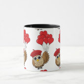 Niedliches Schellen mit Herzblasen Tasse (Zentrum)