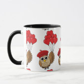 Niedliches Schellen mit Herzblasen Tasse (Links)