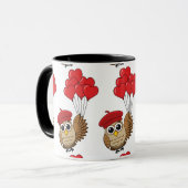 Niedliches Schellen mit Herzblasen Tasse (Vorderseite Links)