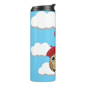 Niedliches Schellen mit Herzblasen Thermosbecher (Nach links gedreht)