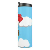 Niedliches Schellen mit Herzblasen Thermosbecher (Nach rechts gedreht)