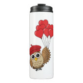 Niedliches Schellen mit Herzblasen Thermosbecher (Vorderseite)