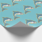 Niedliches Schellfisch Geschenkpapier (Ecke)