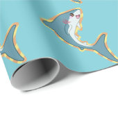 Niedliches Schellfisch Geschenkpapier (Rolleneckpunkt)