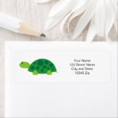 Niedliches Schildkrötenbaby-Duschrücketikett (Insitu)