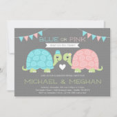 Niedliches Schildkrötengeschlecht - Einladung (Vorderseite)