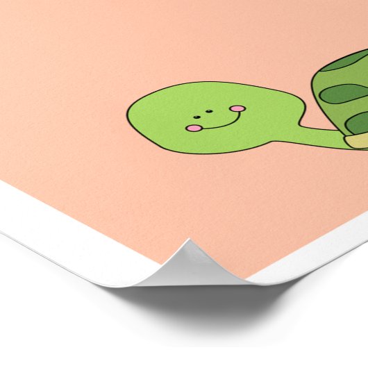 Niedliches Schildkrötenposter Poster (Ecke)