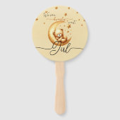 Niedliches Schlaf-Bärengeschlecht offenbart Handfa Fächer (Rückseite)