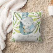 Niedliches SchlafElefant Boy Kinderzimmer Personal Kissen (Decke)