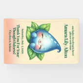 Niedliches Schlafen Baby Dewdrop Baby Dusche Willk Banner (Horizontal)