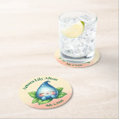 Niedliches Schlafen Baby Dewdrop Kinderdusche Runder Pappuntersetzer (Vor Ort)