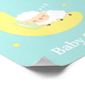 Niedliches Schlafen Baby Lamb Kinder Kinderzimmer  Poster (Ecke)