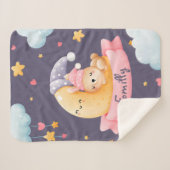 Niedliches Schlafen Bunny Girl Sherpadecke (Vorderseite (Horizontal))