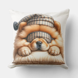 Niedliches Schlafen Chow Chow Dog Kissen Kissen