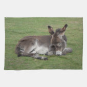 Niedliches Schlafen Donkey Baby Foal Geschirrtuch (Horizontal)