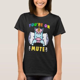 Niedliches Schlafen Einhorn Virtual Class Sie sind T-Shirt