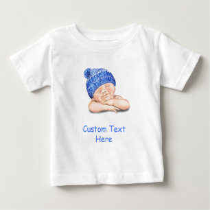 Niedliches Schlafen Funny Baby T - Shirt mit benut