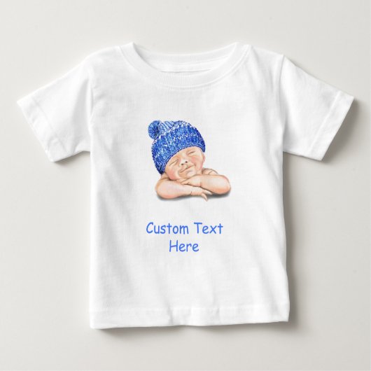 Niedliches Schlafen Funny Baby T - Shirt mit benut (Vorderseite)