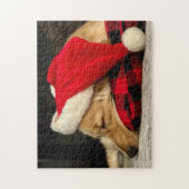 Niedliches Schlafen Golden Retriever Hund Weihnach Puzzle (Vertikal)
