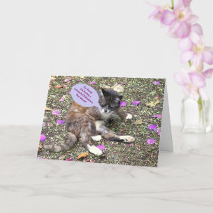 "Niedliches Schlafen, Kitten/Valentinstag" Karte