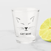 Niedliches Schlafen Kitty Cat Mama Name Schnapsglas (Vorderseite)