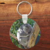 Niedliches Schlafen Koala in Bäumen Schlüsselanhänger (Rückseite)