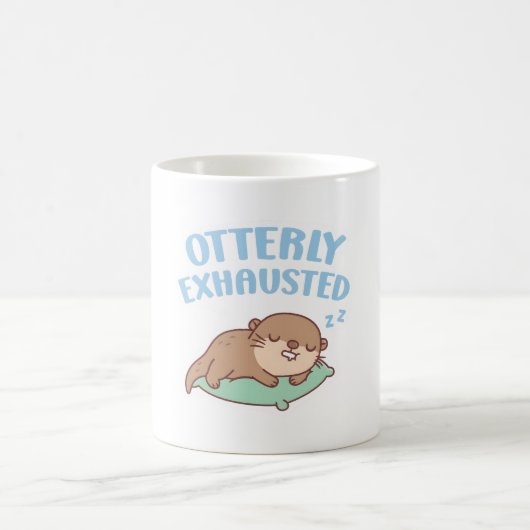 Niedliches Schlafen Otter ausgestrahlt Funny Kaffeetasse (Mittel)