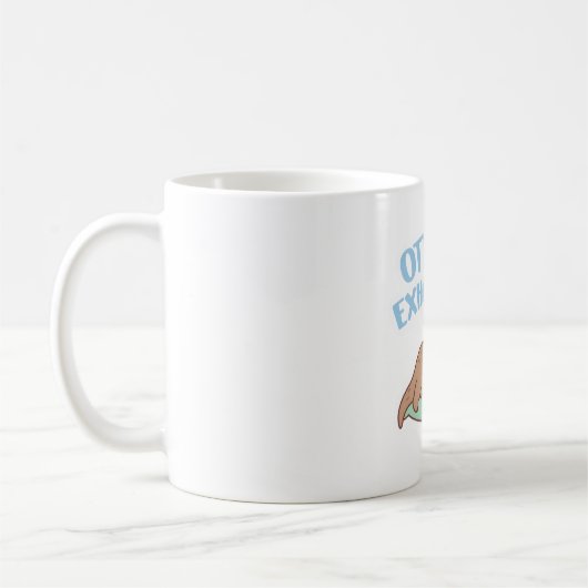 Niedliches Schlafen Otter ausgestrahlt Funny Kaffeetasse (Links)