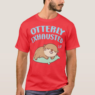 Niedliches Schlafen Otter ausgestrahlt Funny T-Shirt