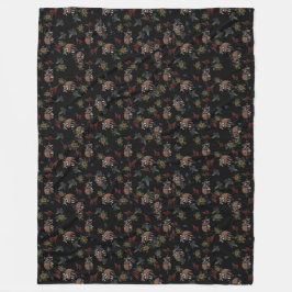 Niedliches Schlafen Raccoon Muster Fleecedecke