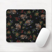 Niedliches Schlafen Raccoon Muster Mousepad (Mit Mouse)