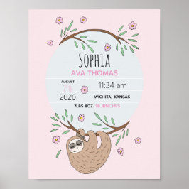 Niedliches Schlafen Schlucht Geburtsstaates Baby K Poster