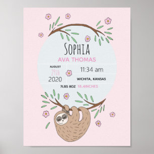 Niedliches Schlafen Schlucht Geburtsstaates Baby K Poster