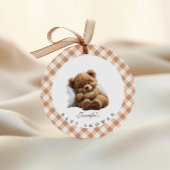 Niedliches Schlafen Teddy Bear Babydusche Geschenkanhänger