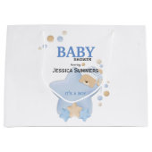 Niedliches Schlafen Teddy Bear Babydusche Grosses Große Geschenktüte (Vorderseite)