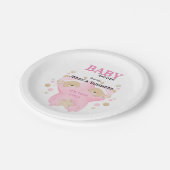 Niedliches Schlafen Teddy Bear Twin Baby Girls Dus Pappteller (Schrägansicht)