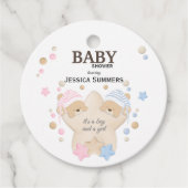 Niedliches Schlafen Teddy Bear Twins Baby Dusche G Geschenkanhänger (Vorderseite)