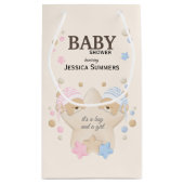 Niedliches Schlafen Teddy Bear Twins Kinderdusche  Kleine Geschenktüte (Rückseite)