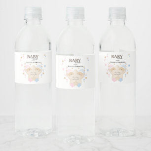 Niedliches Schlafen Teddy Bear Twins Kinderdusche  Wasserflaschenetikett
