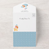 Niedliches Schlafen Tiger Crescent Moon Babydusche All In One Einladung (Außenbereich)