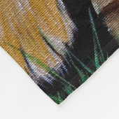 Niedliches Schlafen Tiger Cub Malerei Fleecedecke (Ecke)