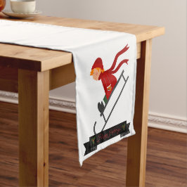 NIEDLICHES SCHLAFEN VON KINDERN IN ROTEN CHRISTMAS KURZER TISCHLÄUFER