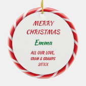 Niedliches Schlafen Weihnachten Einhorn mit Goldst Keramik Ornament (Hinten)