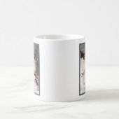 Niedliches Schlafen Weiße Kätzchen Weihnachten Kaffeetasse (Mittel)