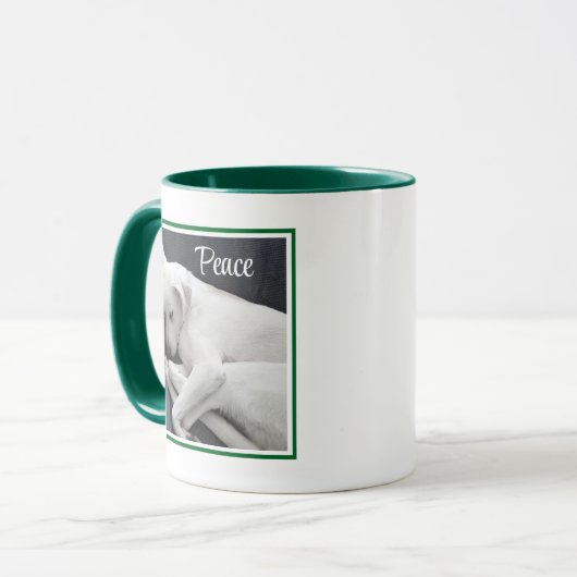 Niedliches Schlafen Weiße Welpe Hunde Weihnachten Tasse (Vorderseite Links)