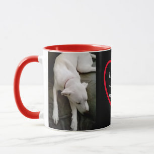 Niedliches Schlafen White Dog Liebe Nachricht in H Tasse